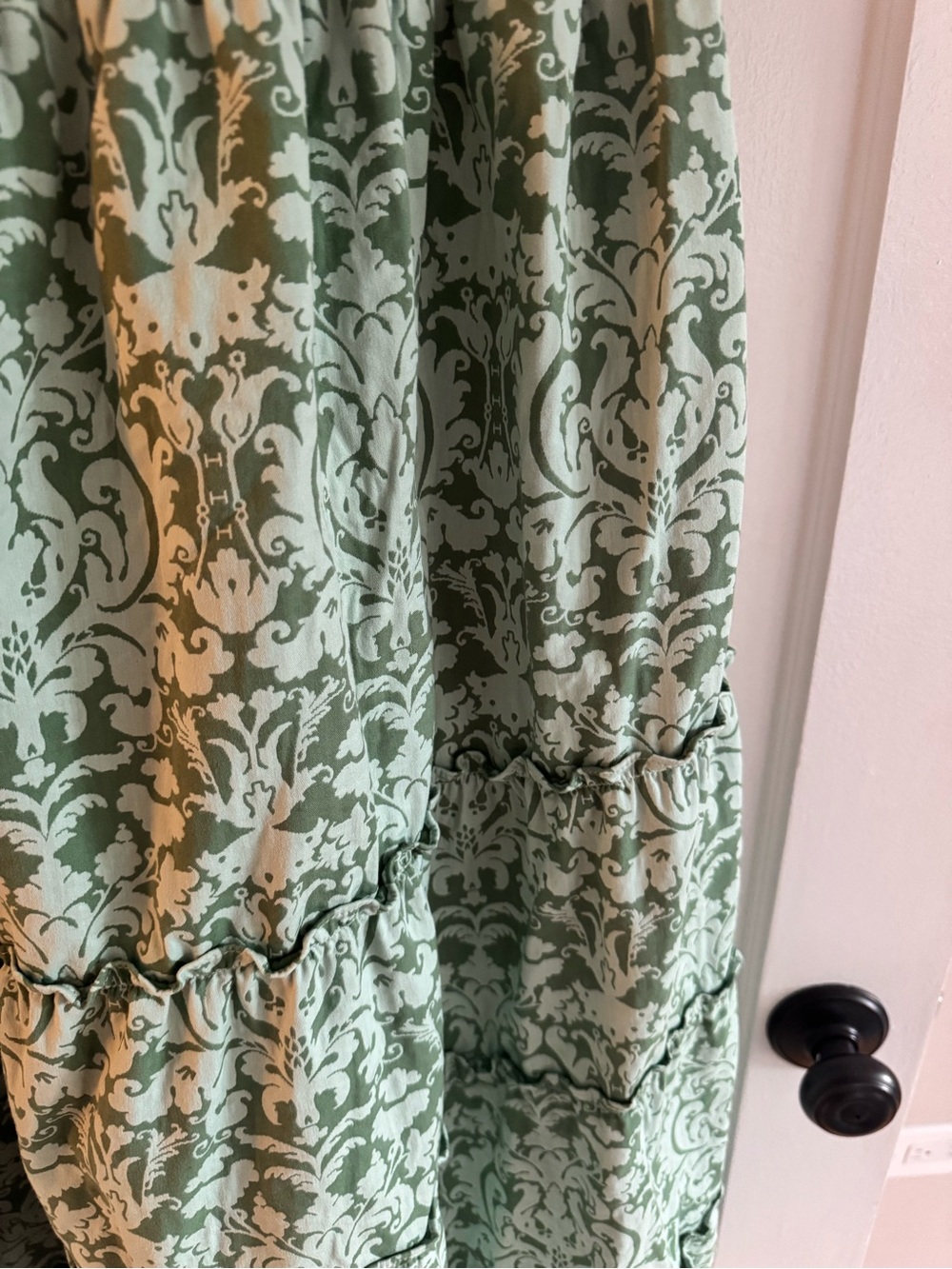Hill House Ellie Nap Dress in Green Jacquard Print XL - Picture 3 of 3